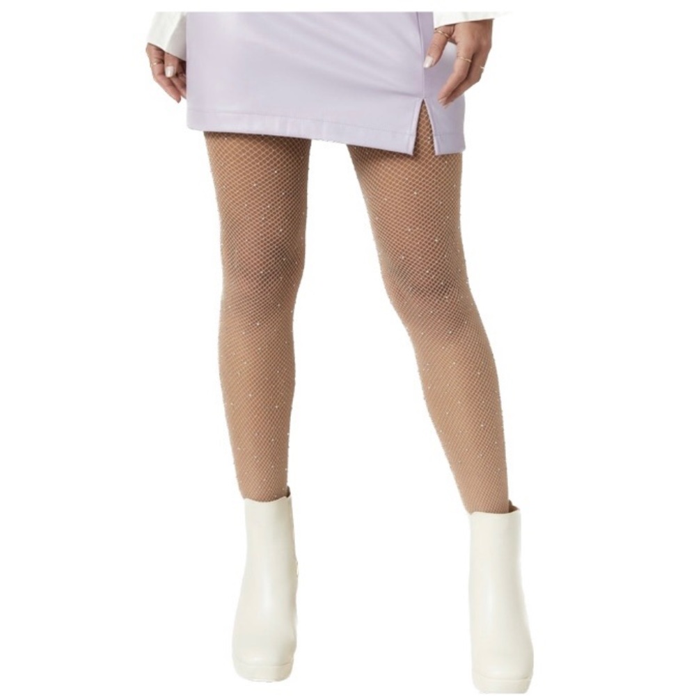 Crystal fishnet tights